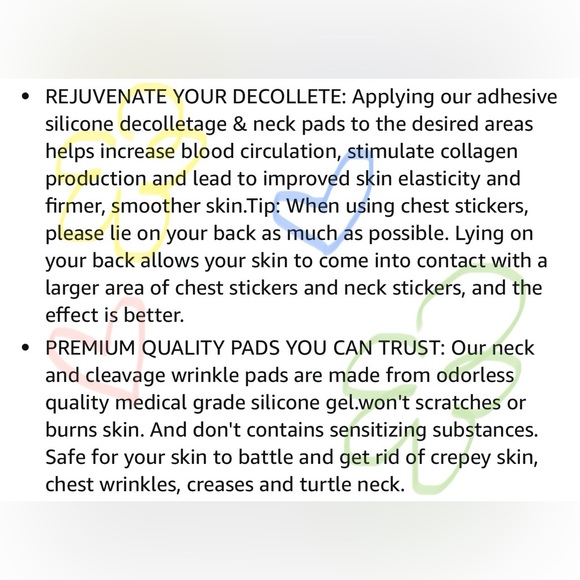 Chest Wrinkle Pads, Anti-wrinkle Silicone Pad- Reusable, Washable Moisturizing - Picture 7 of 10